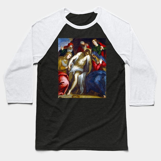 Palma il Giovane The Lamentation Over the Dead Christ Baseball T-Shirt by pdpress